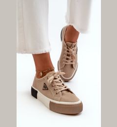 Снимка на Women's low sneakers brown Enalae