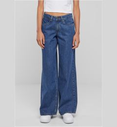 Снимка на Women's Mid Waist Wide Jeans Blue