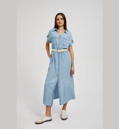 Снимка на Women's midi shirt dress MOODO - light blue