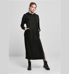 Снимка на Women's Modal Terry Long Hooded Dress Black