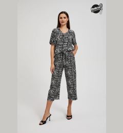 Снимка на Women's pants MOODO with pattern - black