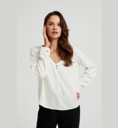 Снимка на Women's shirt with neckline MOODO - white