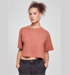 Снимка на Women's short oversized terracotta T-shirt