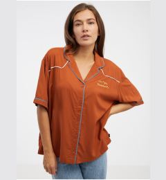 Снимка на Women's Short Sleeve Brown Shirt VANS Dusk Downer - Women