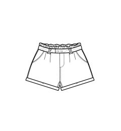 Снимка на WOMEN'S SHORTS L-SH-4002 WHITE