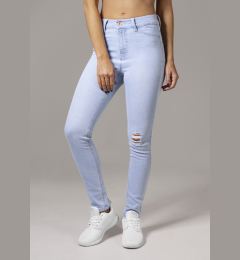 Снимка на Women's Skinny High Waisted Denim Pants - Blue