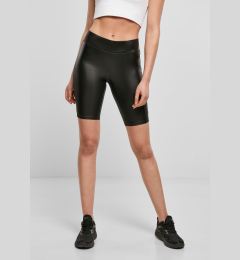 Снимка на Women's synthetic leather cycling shorts black