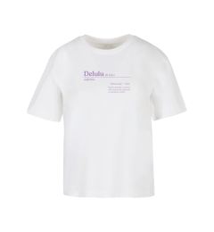 Снимка на Women's T-shirt Delulu Definition white