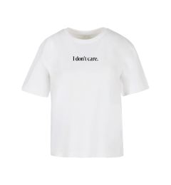 Снимка на Women's T-shirt I Don't Care white