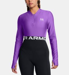 Снимка на Women's T-shirt Under Armour HeatGear Rib 1/4 Zip LS-PPL - Women's