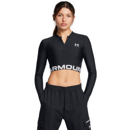 Снимка на Women's T-shirt Under Armour HeatGear Rib 1/4 Zip LS