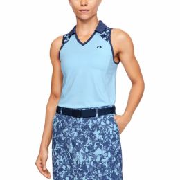 Снимка на Women's T-shirt with collar Under Armour Zinger Sleeveless Blocked Polo