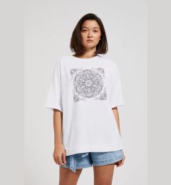 Снимка на Women's T-shirt with MOODO print - white