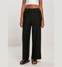 Снимка на Women's terry trousers with straight rib black