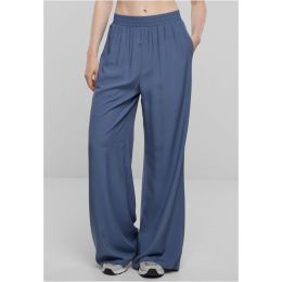 Снимка на Women's viscose trousers with wide legs - blue