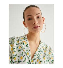 Снимка на X Koton - Fruit Patterned Pocket Detailed Crop Shirt