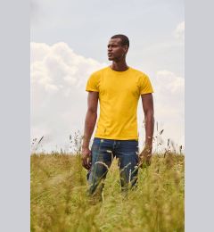 Снимка на Yellow Iconic Combed Cotton T-shirt Fruit of the Loom