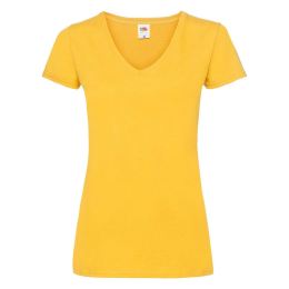 Снимка на Yellow v-neck Women's T-shirt Valueweight Fruit of the Loom