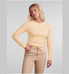 Снимка на Yellow Women's Striped Basic Long Sleeve T-Shirt Pieces Hand - Women's