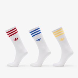 Снимка на adidas High Crew Solid Socks 3-Pack White / Blue / Spark / Better Scarlet L