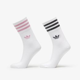 Снимка на adidas Mid-Cut Glitter Crew Socks 2-Pack White/ Bliss Pink/ Black XS