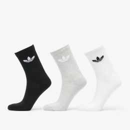 Снимка на adidas Trefoil Cushion Crew Sock 3-Pack White/ Medium Grey Heather/ Black L