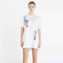 Снимка на Calvin Klein Jeans Multi Placement Logo Tee Dress Bright White S