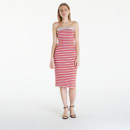 Снимка на Tommy Jeans Logo Tape Stripe Knee Lenght Tube Dress Red L