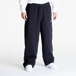 Снимка на Панталони Nike Solo Swoosh Men's Open-Hem Brushed-Back Fleece Pants Black/ White L