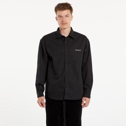 Снимка на Риза Carhartt WIP L/S Module Script Shirt UNISEX Black/ White Rigid L