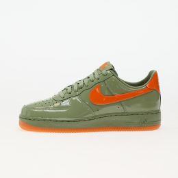 Снимка на Сникърси Nike Air Force 1 '07 Prm Oil Green/ Safety Orange-Platinum Tint EUR 38.5