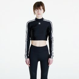 Снимка на Тениска adidas 3 Stripes Cropped Long Sleeve T-Shirt Black L