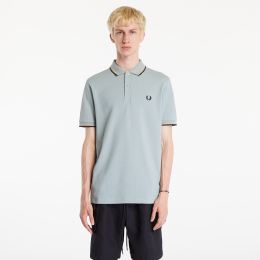 Снимка на Тениска FRED PERRY The Twin Tipped Polo Short Sleeve Tee Silver Blue/ Dark Caramel/ Black XL