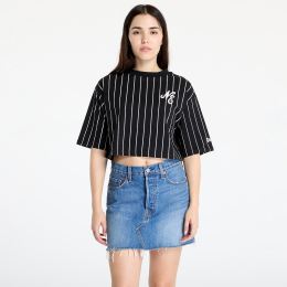 Снимка на Тениска New Era Pinstripe Crop Tee Black/ Off White L