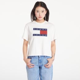 Снимка на Тениска Tommy Jeans Flag Badge Boxy Fit T-Shirt Ancient White L