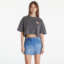 Снимка на Тениска Tommy Jeans Oversized Cropped Summer Flag Tee Black L