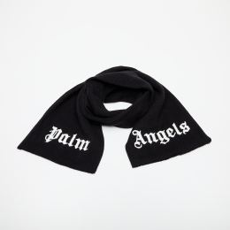 Снимка на Шал Palm Angels Kids Logo Knit Scarf Black/ White Universal