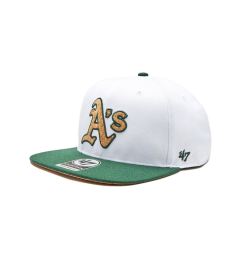 Снимка на 47 Brand Шапка с козирка MLB Oakland Athletics Corkscrew 47 CAPTAIN B-CORKS18WBP-WH Бял