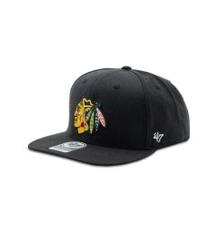 Снимка на 47 Brand Шапка с козирка NHL Chicago Blackhawks No Shot '47 CAPTAIN H-NSHOT04WBP-BKB Черен