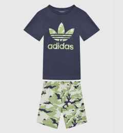 Снимка на adidas Комплект тишърт и панталонки Camo HE6928 Тъмносин Regular Fit