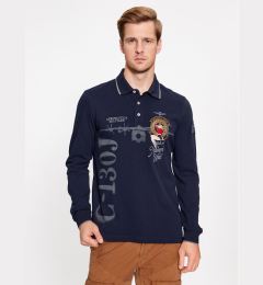 Снимка на Aeronautica Militare Тениска с яка и копчета 232PO1742P318 Тъмносин Regular Fit