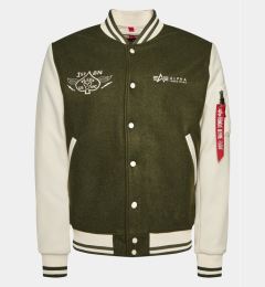 Снимка на Alpha Industries Яке бомбър Varsity Air Force 138107 Зелен Regular Fit