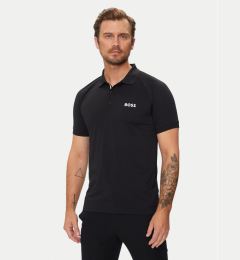 Снимка на Boss Тениска с яка и копчета Patteo MB 15 50519853 Черен Slim Fit