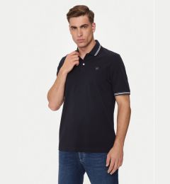 Снимка на Bugatti Тениска с яка и копчета 8150 55001A Тъмносин Slim Fit