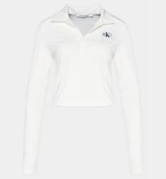 Снимка на Calvin Klein Jeans Блуза Polo Collar Milano Regular Top J20J222556 Бял Regular Fit