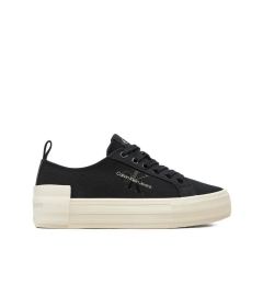 Снимка на Calvin Klein Jeans Гуменки Bold Vulc Flatf Low Lace Mix Mtl YW0YW01465 Черен