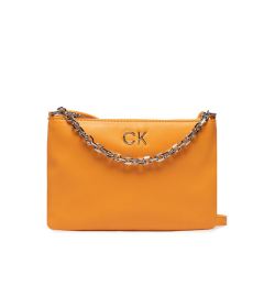 Снимка на Calvin Klein Jeans Дамска чанта Re Lock Ew Crossbody W Chain K60K609115 Оранжев