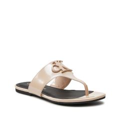 Снимка на Calvin Klein Jeans Джапанки Flat Sandal Slide Toepost Mg Met YW0YW01342 Розов