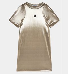 Снимка на Calvin Klein Jeans Ежедневна рокля Metallic IG0IG02323 Златист Regular Fit