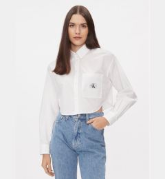 Снимка на Calvin Klein Jeans Риза J20J222614 Бял Cropped Fit